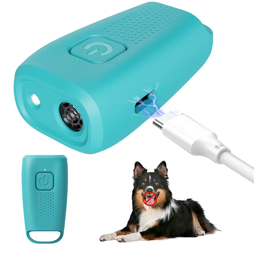 Type-C Mini Ultrasonic Dog Trainer &ndash; LED Flashlight Blue