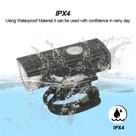 USB Rechargeable Bike Light Set with Front and Taillight
