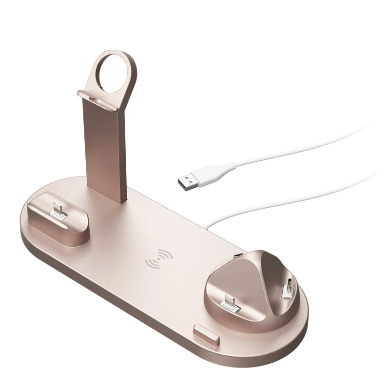 Opansten Wireless Charger Stand &ndash; Three Ports Fast Charging White