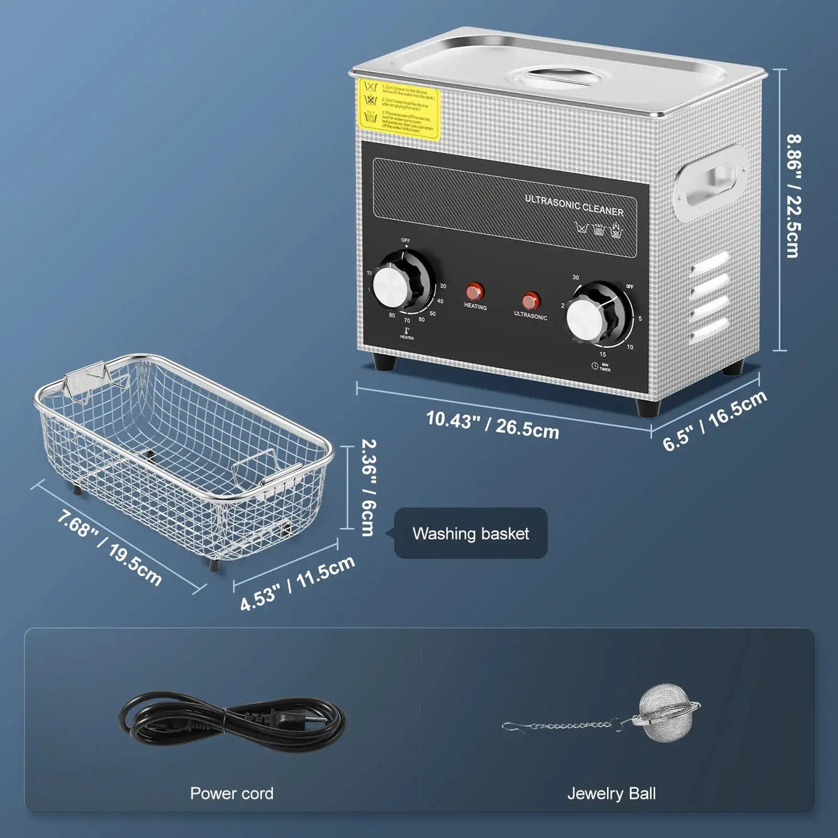 Ultrasonic Cleaner 2 To 30L With Heater And Timer