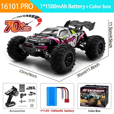 4WD RC Car 1:16 High Speed Off Road Truck &ndash; Ultra Brushless 16101Pro Red