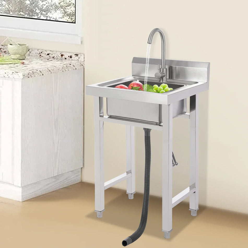 Ανοξείδωτος Χάλυβας Επαγγελματικός Ελεύθερος Νιπτήρας Κουζινών Καφέδων