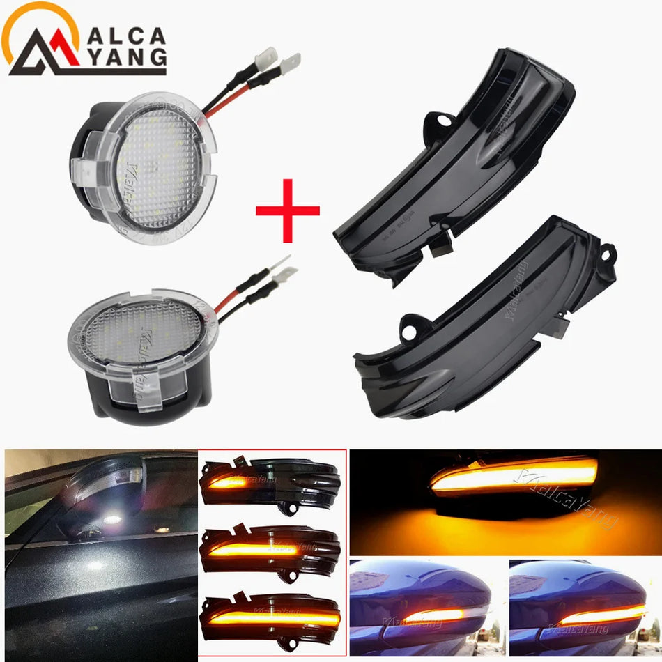 Lampe clignotante LED séquentielle de rétroviseur avec lumière d'accueil pour Ford Fusion 2013-2018