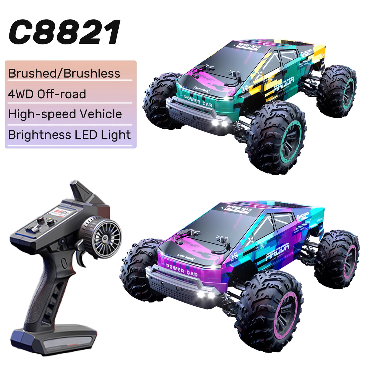 C8821 RC Car &ndash; 4WD Off Road Climbing With LED Lights