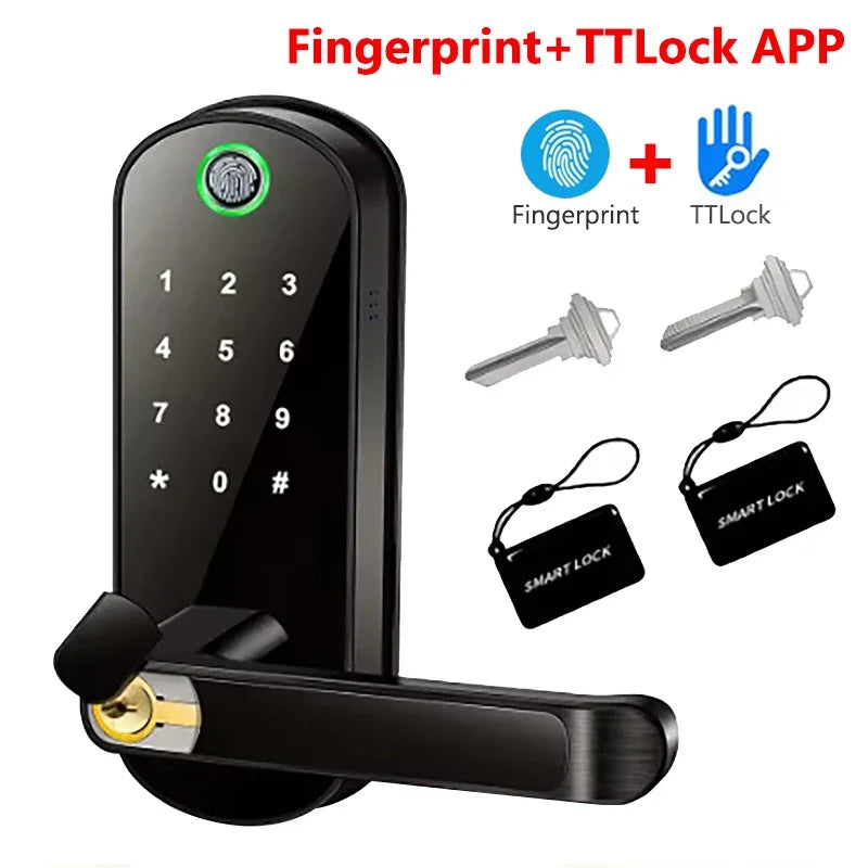Tuya Smart Fingerprint Door Lock GS313 - Keyless Entry TTLock Fingerprint-B