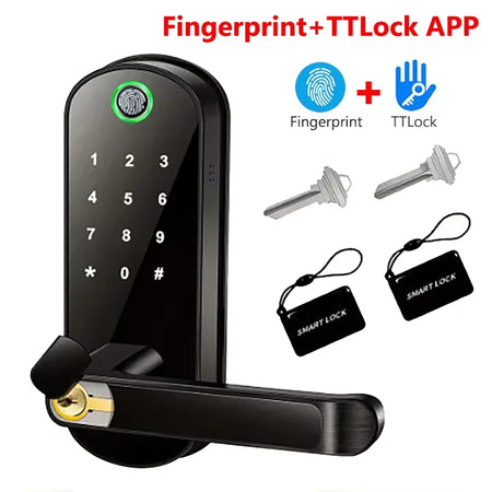 Tuya Smart Fingerprint Door Lock GS313 - Keyless Entry TTLock Fingerprint-B