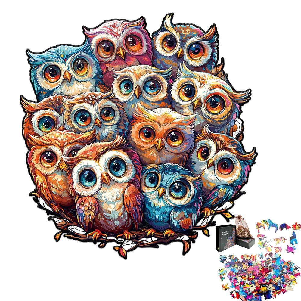 A3 A5 Size Wooden Animal Puzzle - 3D Family Party Gift