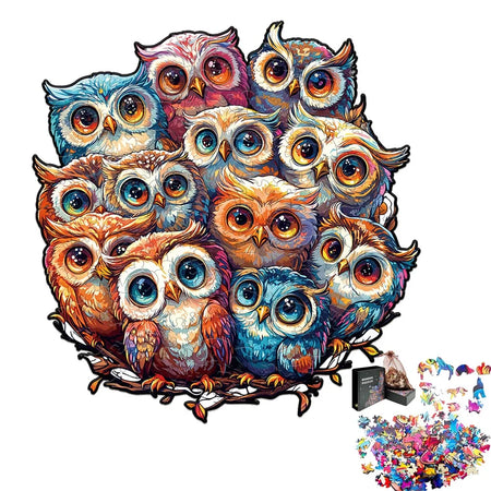 A3 A5 Size Wooden Animal Puzzle - 3D Family Party Gift