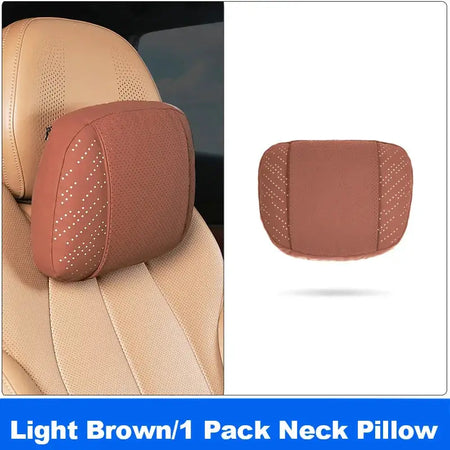 Vtear Universal Car Neck Pillow Lumbar Support Headrest Cushion Memory Foam Luminous Breathable Perforated Interior Accessories by InterCyprus Trading Ltd