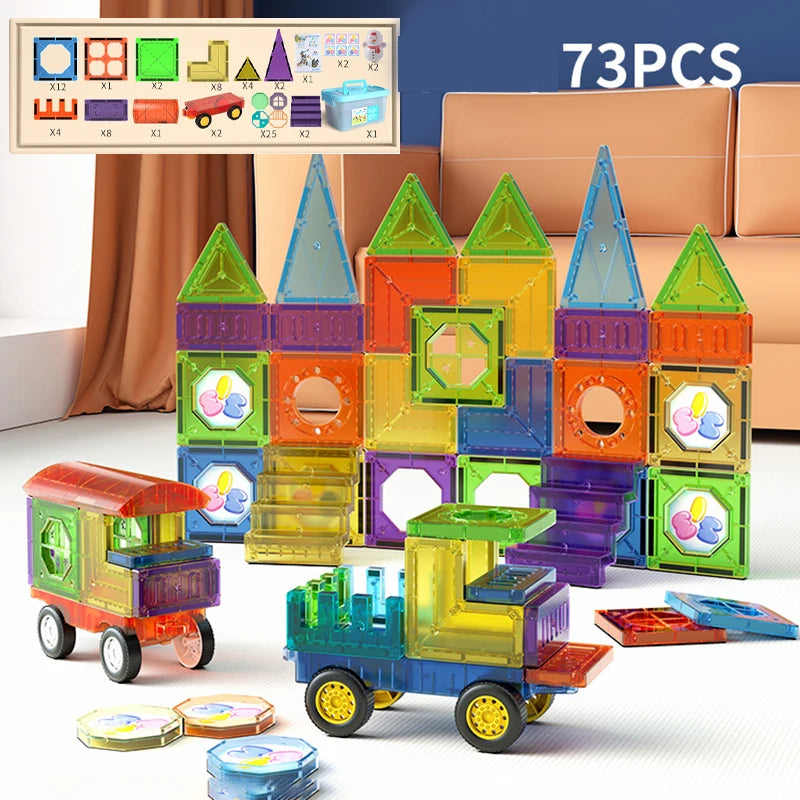 Magnetic Tiles Building Blocks &ndash; Educational STEM Toy ATS30245 F