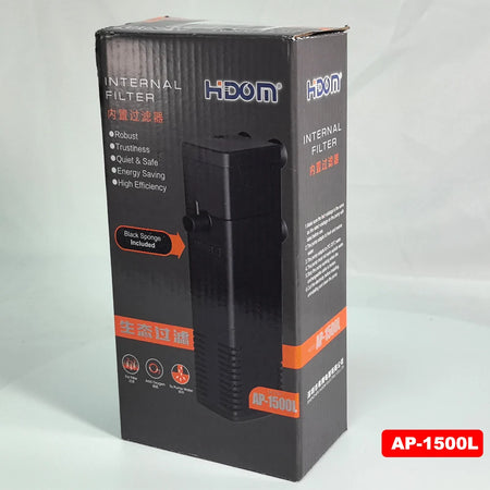 Low Level Water Submersible Filter Pump &ndash; Superior Filtration And Vertical Oxygenation For 40L To 250L Tanks AP-1500L 22W / EU Plug