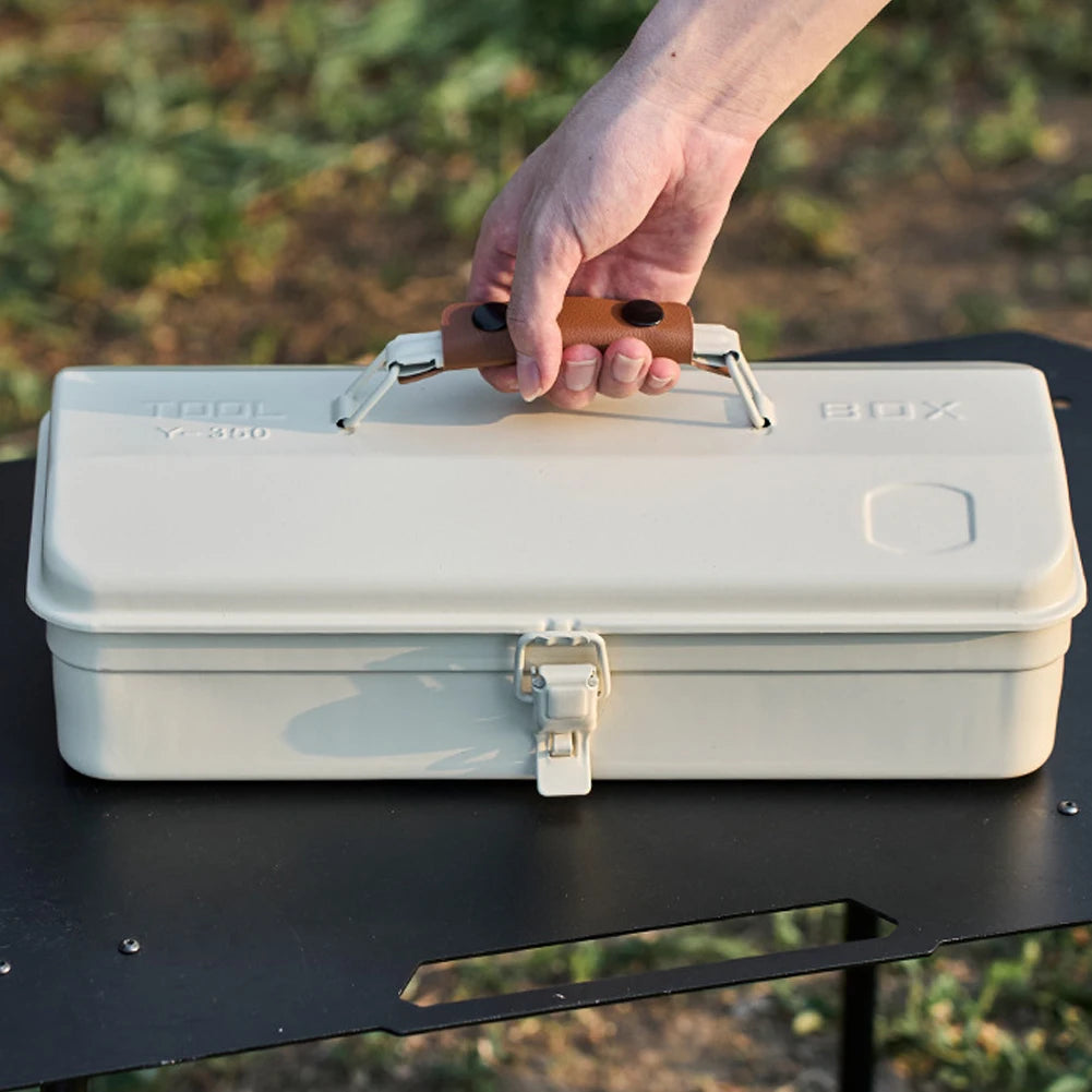 LIXADA Outdoor Tools Storage Box - Durable Iron With Handle