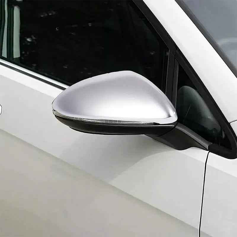 Matte Silver Rearview Mirror Caps For VW Golf 7 Mk7 GTI by InterCyprus Trading Ltd