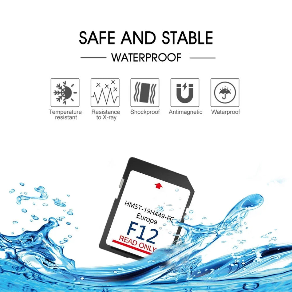 SD Card Navigation GPS 64GB Memory Card for Ford Sync2 F12