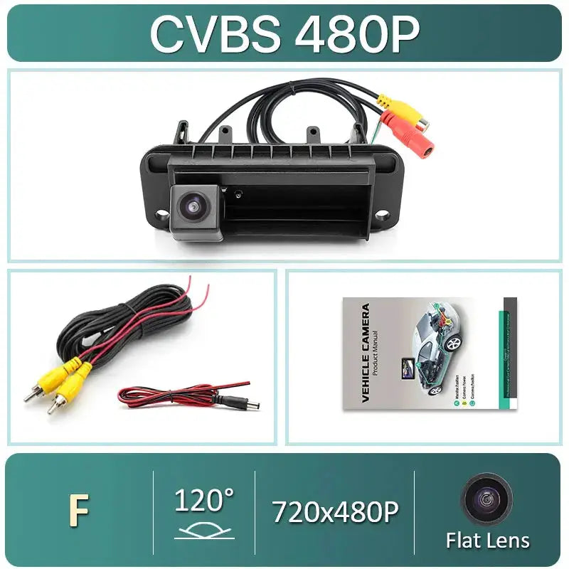 Backup Camera HD AHD 1080P Trunk Handle for Mercedes-Benz W204 W205 C-Class by InterCyprus Trading Ltd