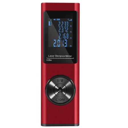Portable Laser Rangefinder Tape Measure &ndash; Ultra Compact Red / 40m