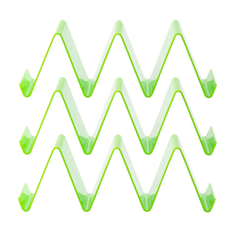 3Pcs Taco Holder Set &ndash; Colorful Tableware for Perfectly Shaped Tacos green