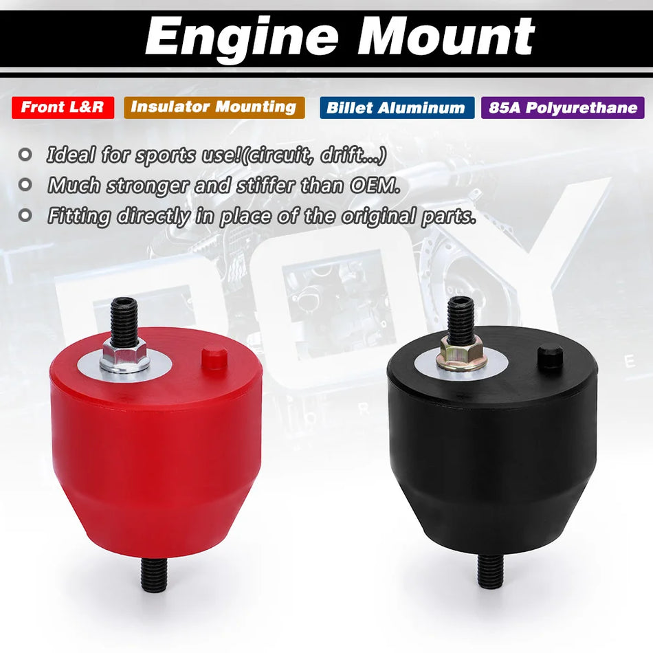 Engine Front Left And Right Mounting Insulator For BMW E36 E46 Z3 Z4 With Aluminum Core And 85A Polyurethane