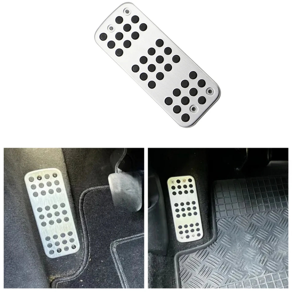 Pedalų dangteliai Peugeot 207 307 208 2008 aliuminio su tekstūruota guma neslystantis pakojis