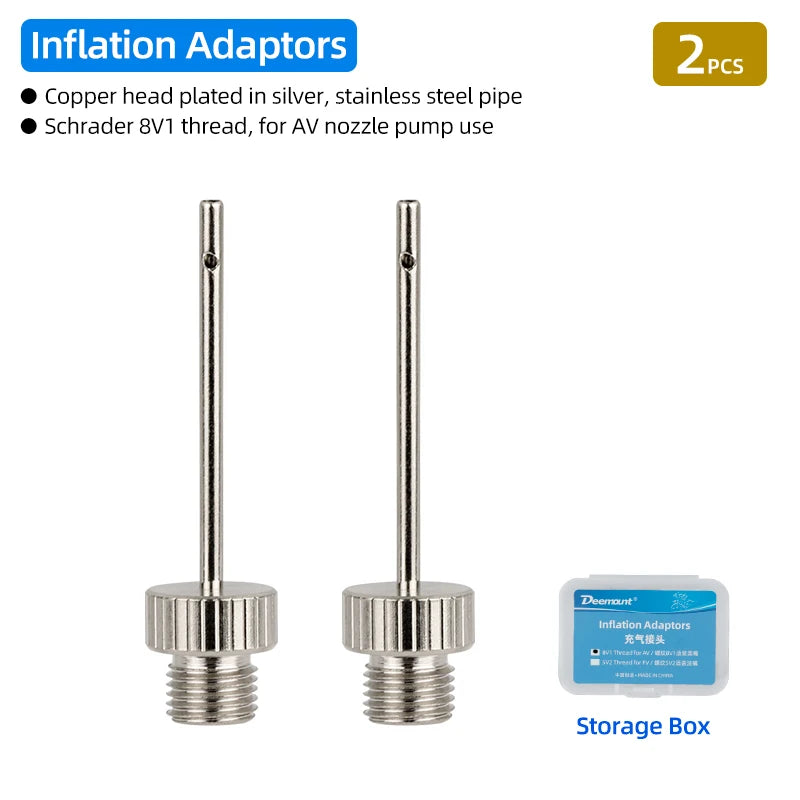 Deemount Pump Needle Adaptor &ndash; Durable Copper Head for Sports Ball Inflation AV Thick 2pcs / CHINA