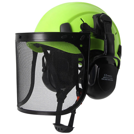 SF06 Forestry Safety Helmet &ndash; Visor Earmuffs Goggles Face Shield Set B