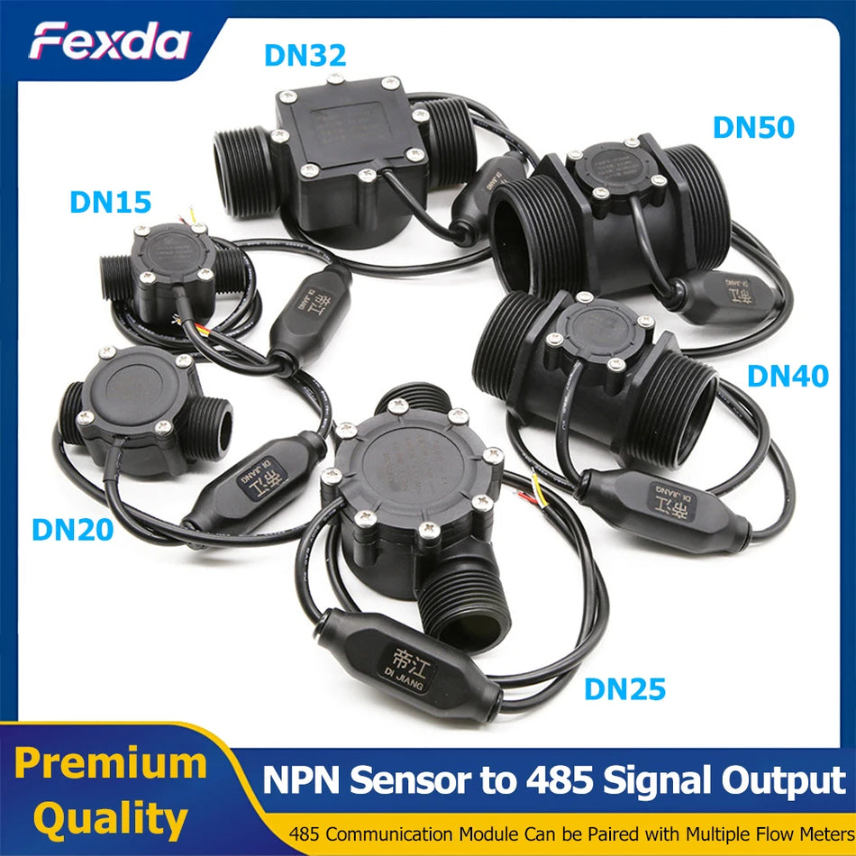 Augstas precizitātes ūdens plūsmas sensors ar RS485 izeju un NPN impulsa signālu