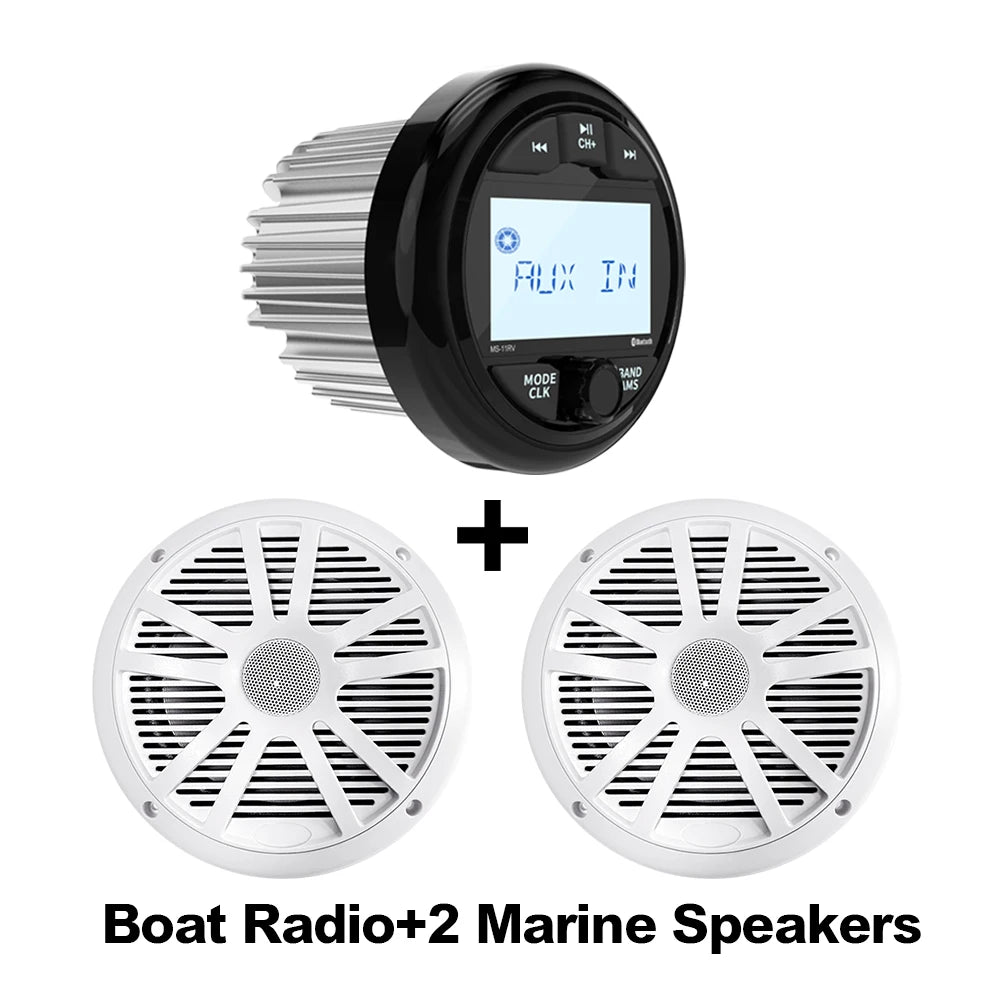 MS-11RV-1 Stereo Radio &ndash; Bluetooth Waterproof Universal Radio White