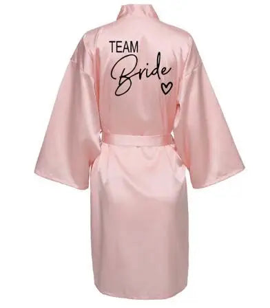 Team Bride Satin Robe - Perfect for Weddings &amp; Bridal Showers