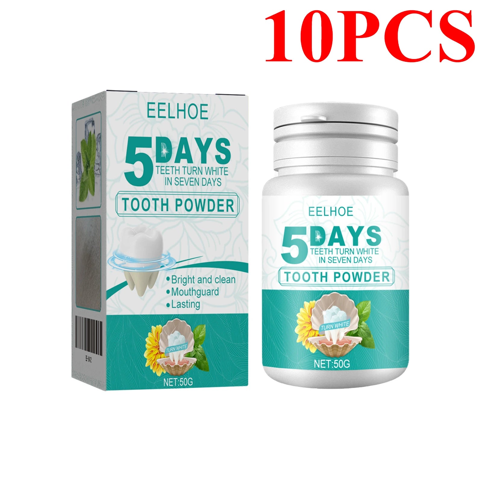 Mint Tooth Powder &ndash; Fresh Breath and Teeth Whitening 10PCS