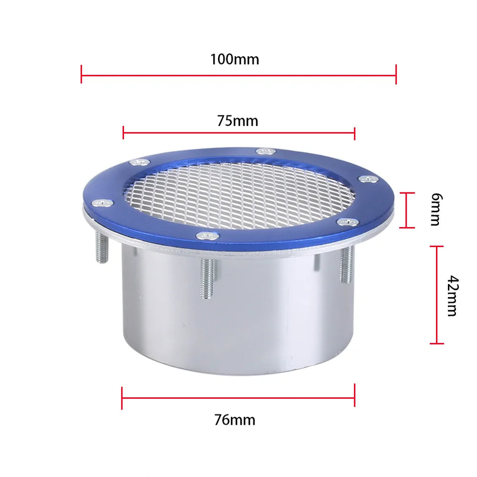 Universalus Oro Įsiurbimo Dangtelis 3 Colių Oro Įsiurbimui, 76mm Turbo Įkroviklio Suderinamas