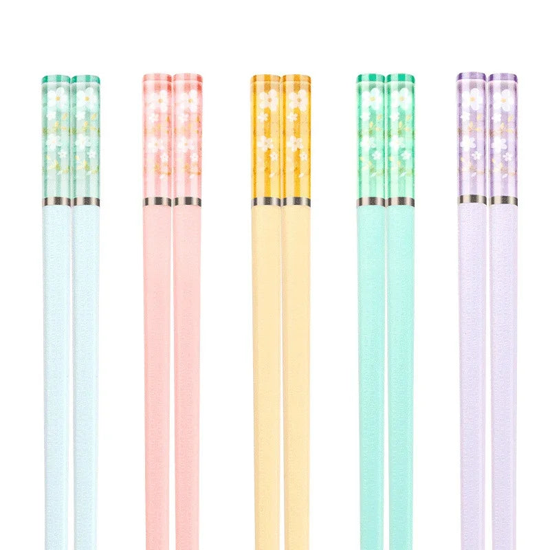 KNGZI 5 Pair Japanese Chopsticks &ndash; Eco-Friendly Reusable Design