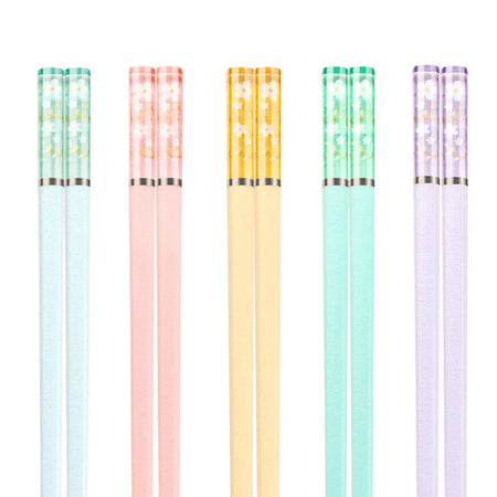 KNGZI 5 Pair Japanese Chopsticks &ndash; Eco-Friendly Reusable Design