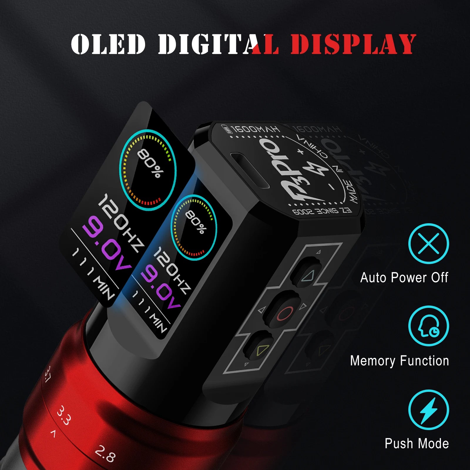 EZ P3 Pro Wireless Tattoo Machine Kit - Adjustable Stroke