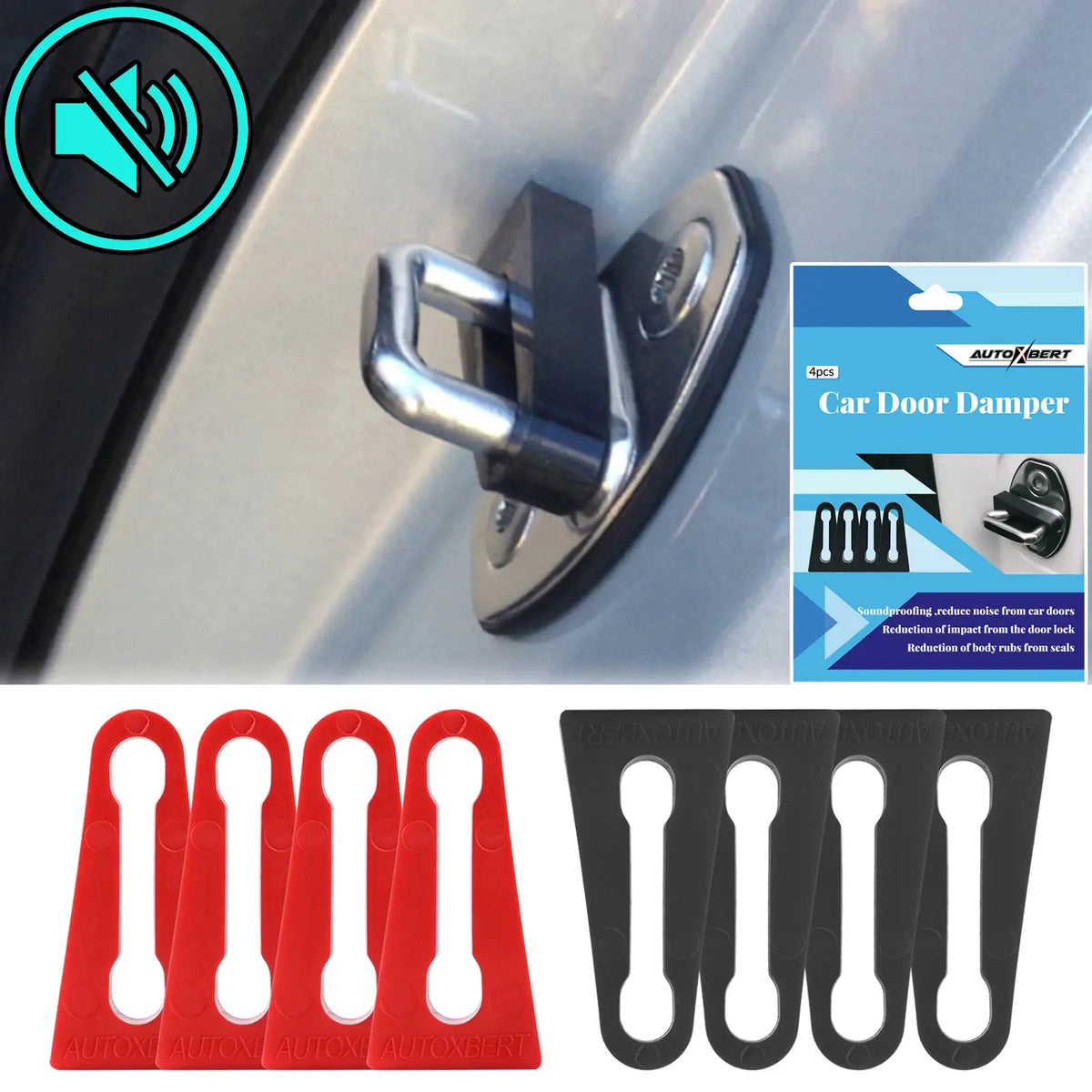 Car Sound Deadener Damper For VW Golf Polo T5 Bora Caddy Jetta Multivan Passat Scirocco Tiguan Touran Door Lock Buffer Deadening by InterCyprus Trading Ltd