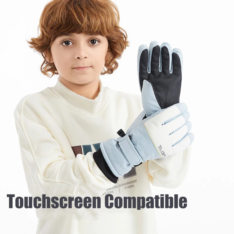 Kids Winter Ski Gloves &ndash; Waterproof and Windproof Design