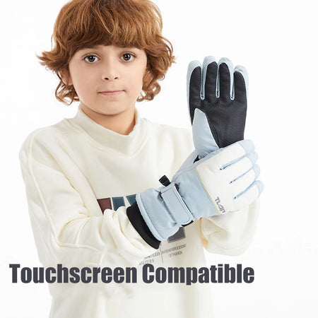 Kids Winter Ski Gloves &ndash; Waterproof and Windproof Design