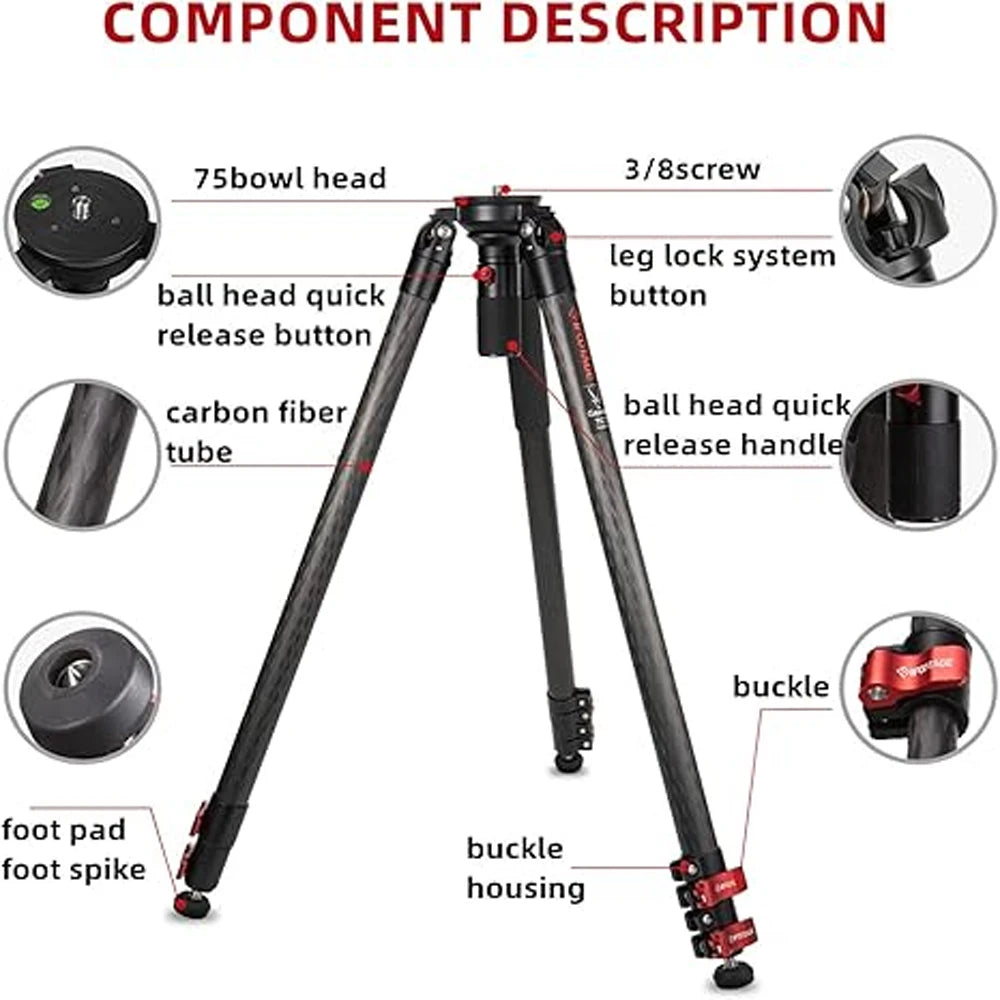 IFOOTAGE Gazelle TC9 Carbon Camera Tripod &ndash; 65 Inch Reach