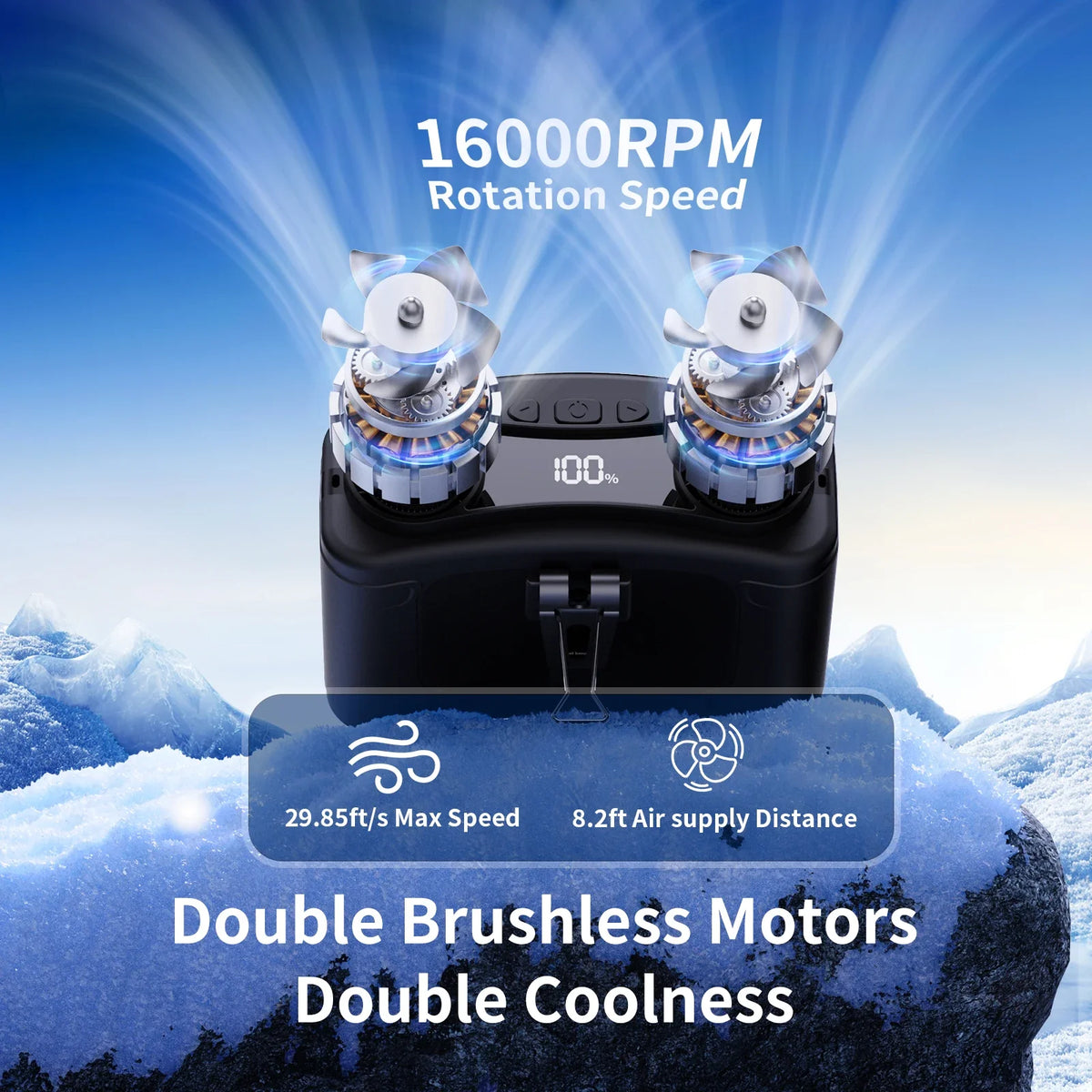 Socoolfan Portable Waist Fan &ndash; Powerful Dual Motors with 10 Speed Settings