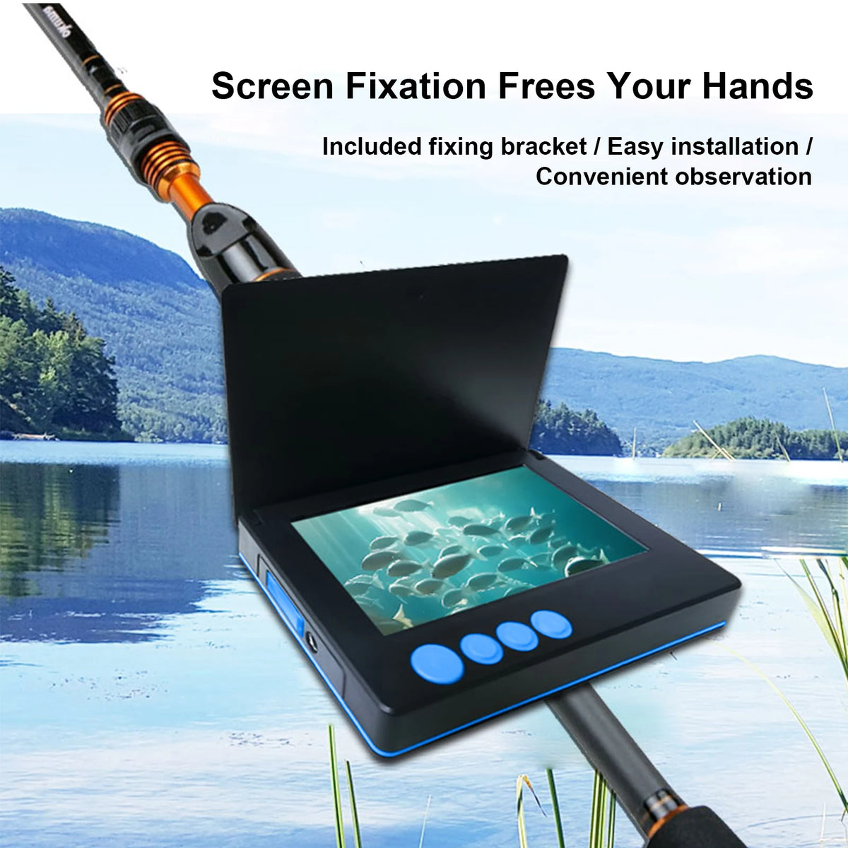 1080P Underwater Fish Finder Camera with Night Vision &amp; 4.3" Screen