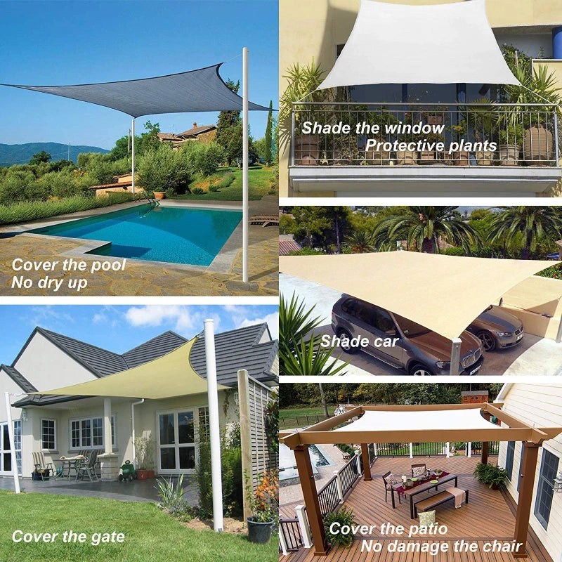 Premium 300D Polyester Waterproof UV-Resistant Outdoor Shade Sail