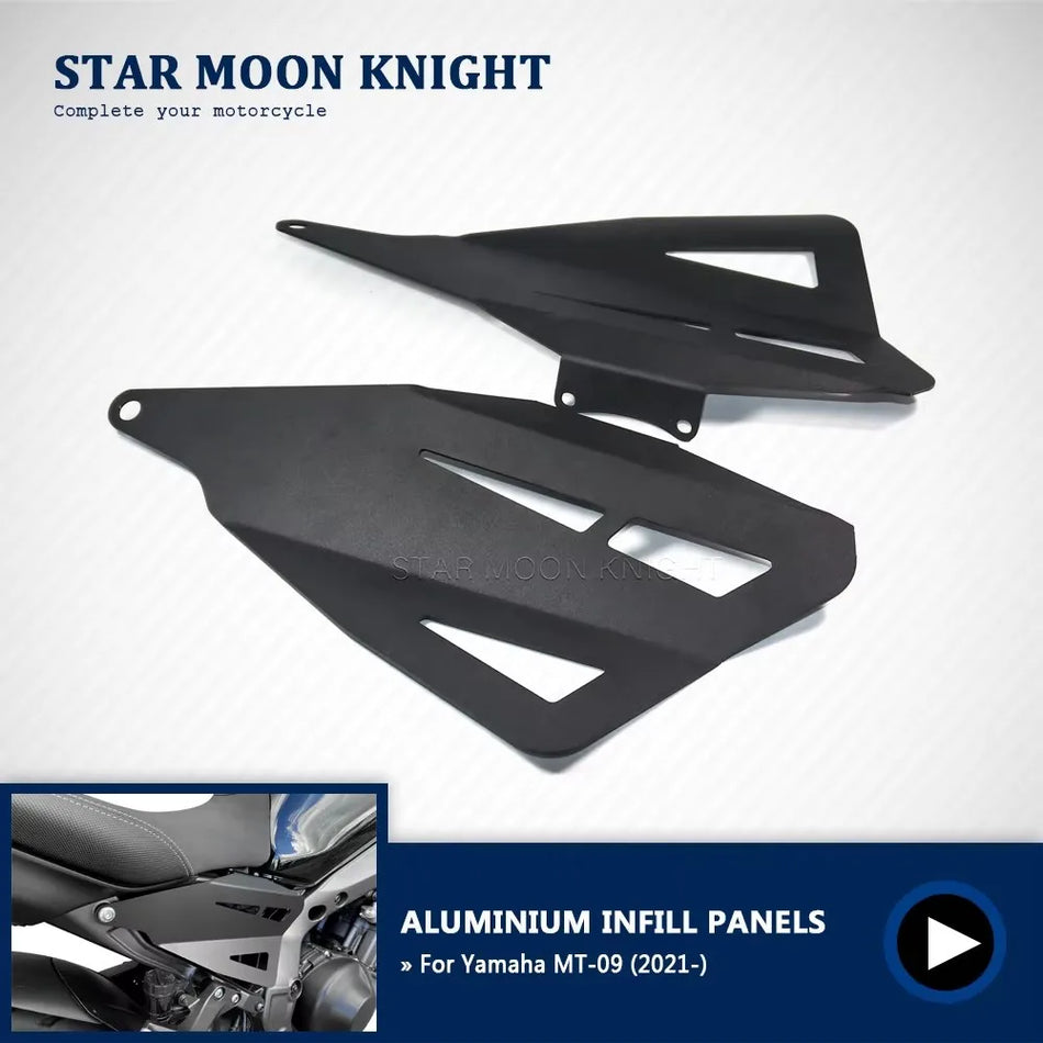 Yamaha MT-09 Side Infill Panels, Aluminum Frame Protector Cover for 2021-2023 MT-09, Decorative Plates