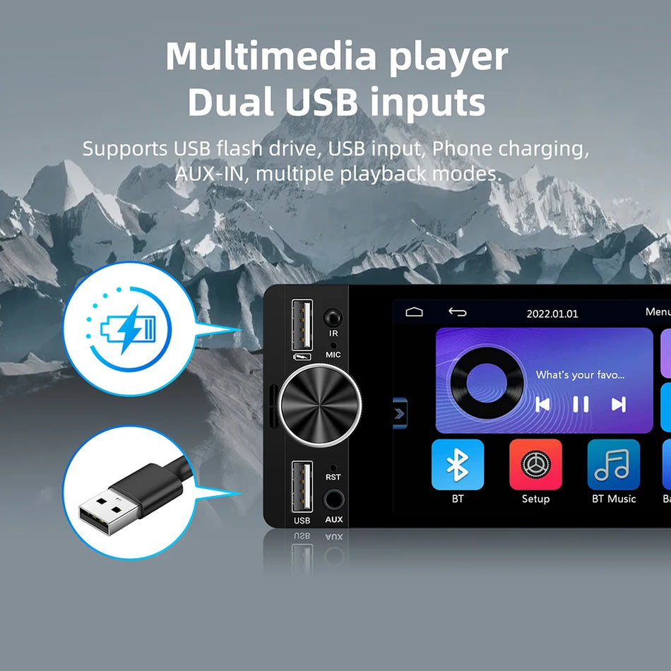 Toyota, Kia, VW, Hyundai 1DIN Android Car Stereo With CarPlay, Android Auto