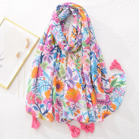 Floral Brand Scarf &ndash; Elegant Fashion Accessory for Women