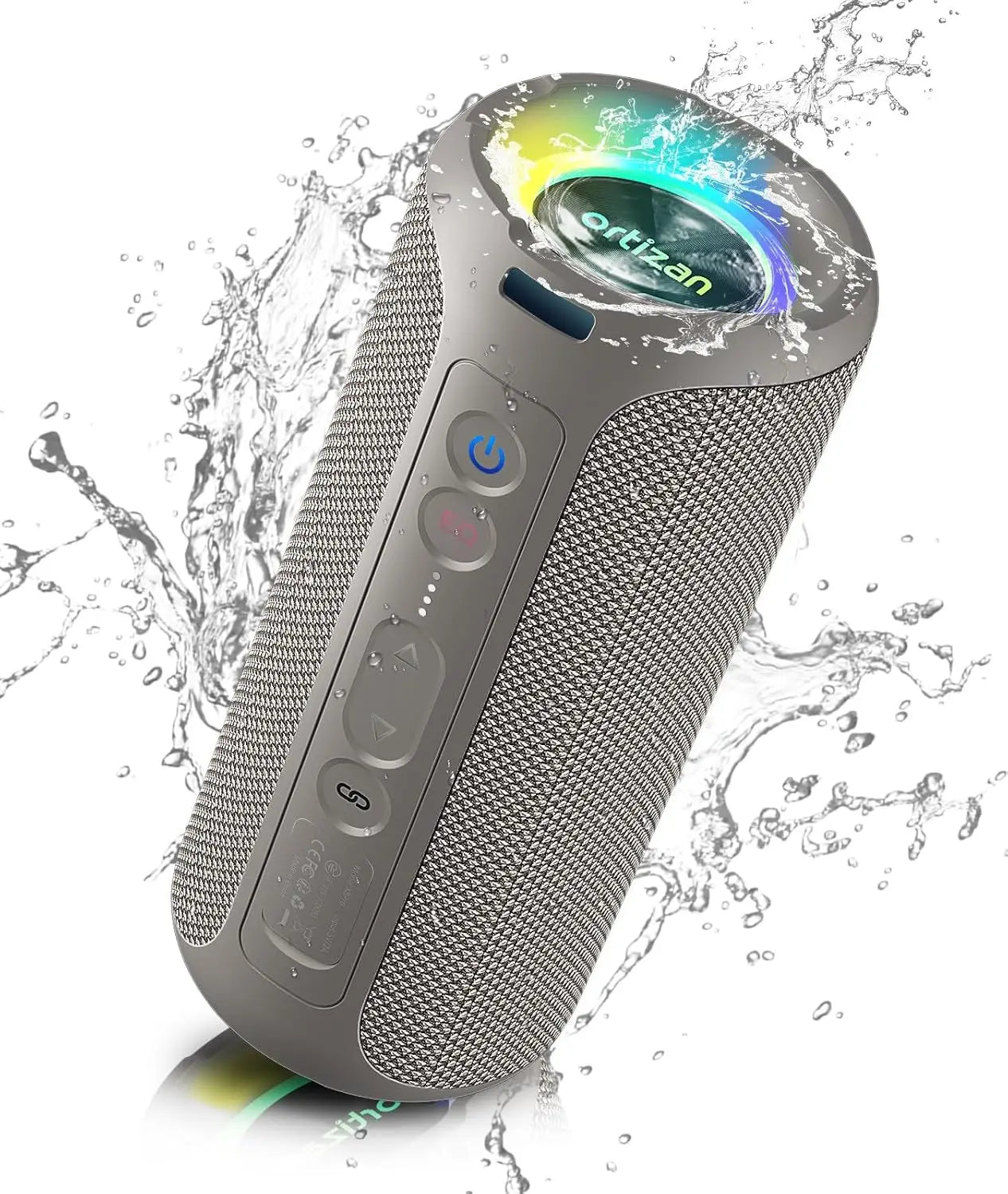 Ortizan 40W Portable Bluetooth Speaker with Deep Bass &amp; IPX7 Waterproof GRAY