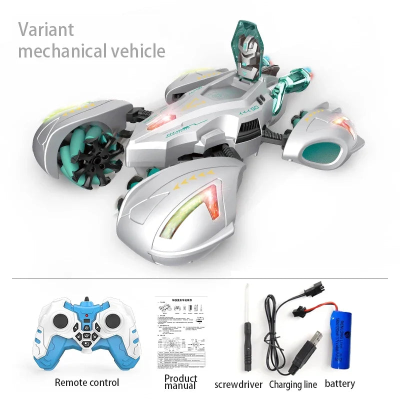 Electric RC Car 2 In 1 Transformation &ndash; Remote Control Fun Single rc-silver