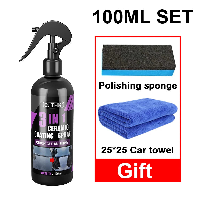 Car Ceramic Nano Coating - Superior Hydrophobic Protection &amp; Shine 100ml set 1