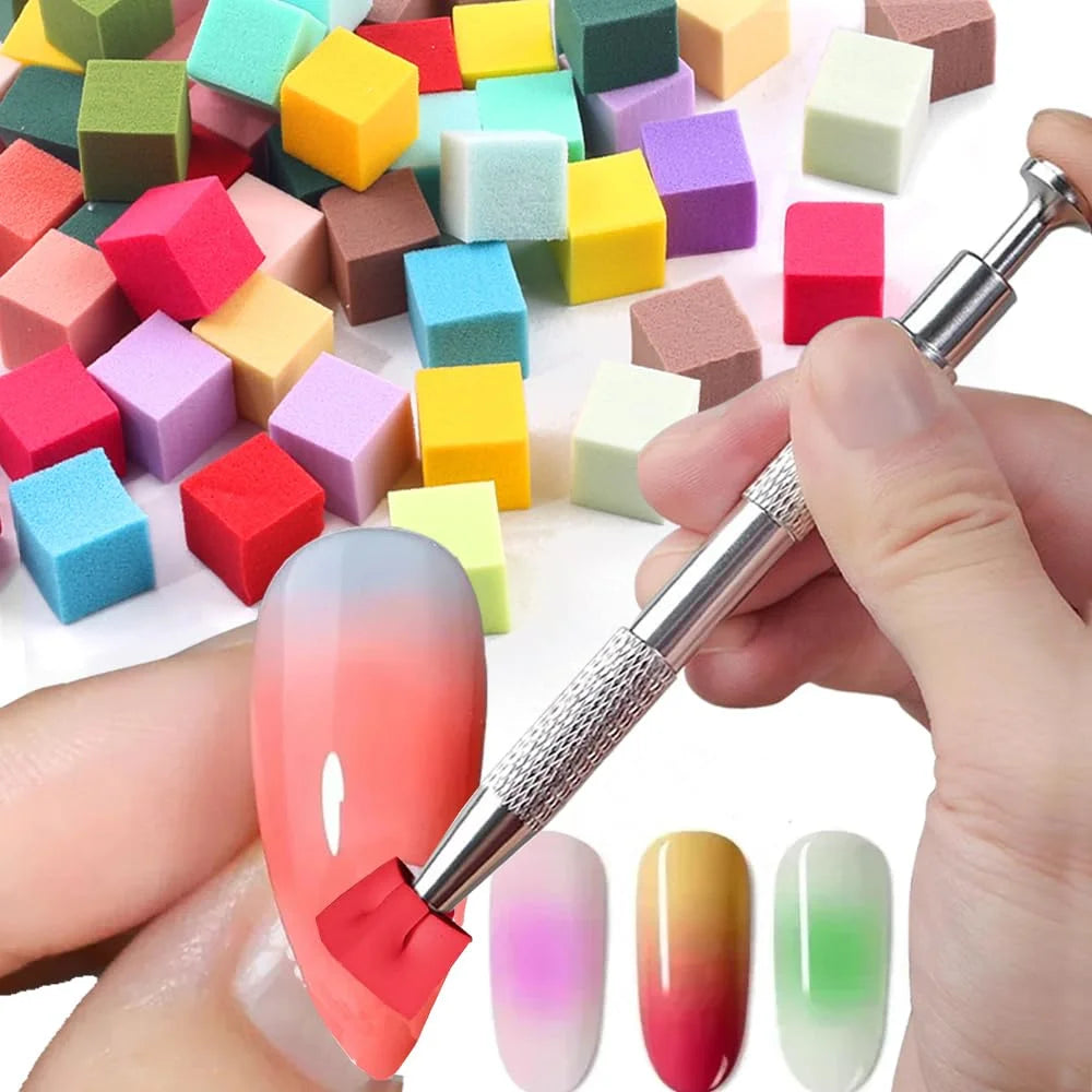 YIKOOLIN 50Pcs Nail Sponges &ndash; Includes Grabbing Pen
