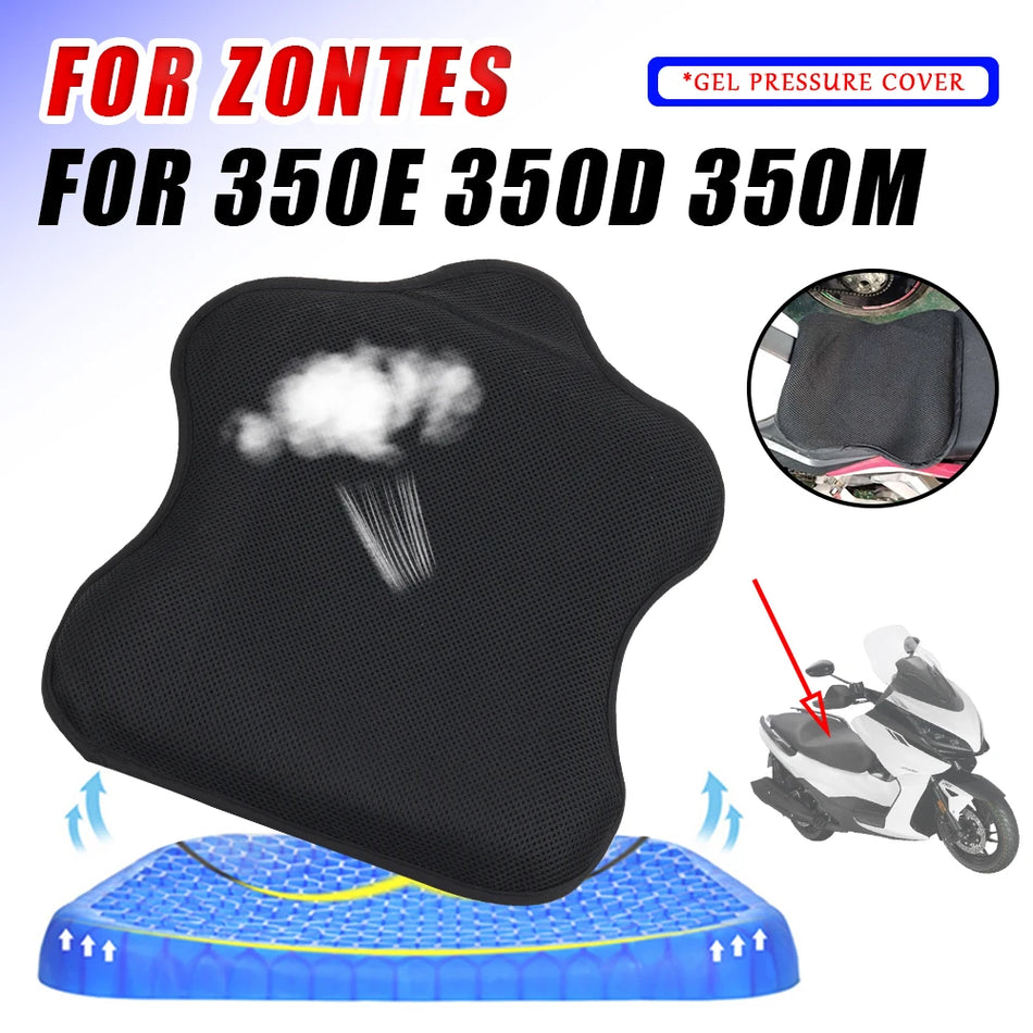 Zontes Gel Seat Pad For ZT350E ZT350D ZT350M E350 350E, Breathable Gel Cushion