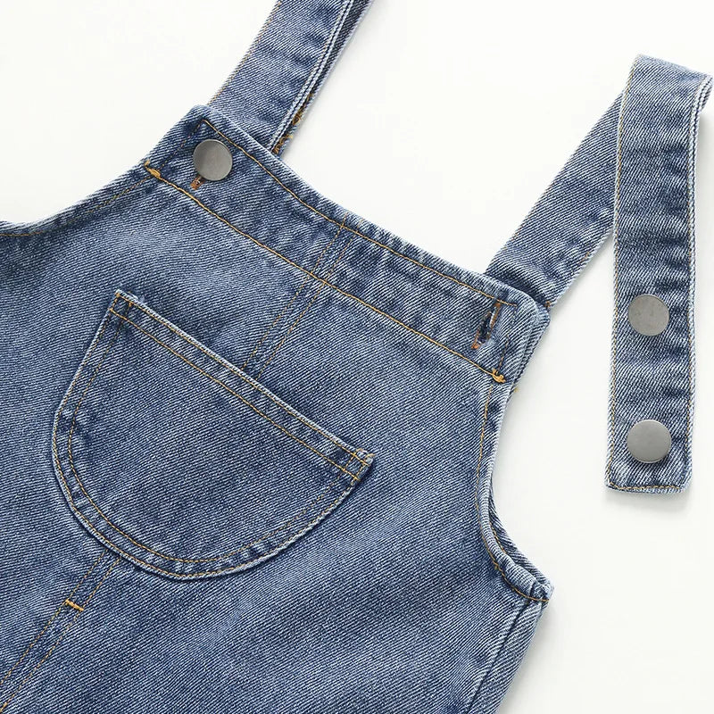 MILANCEL Unisex Denim Overalls for Toddlers