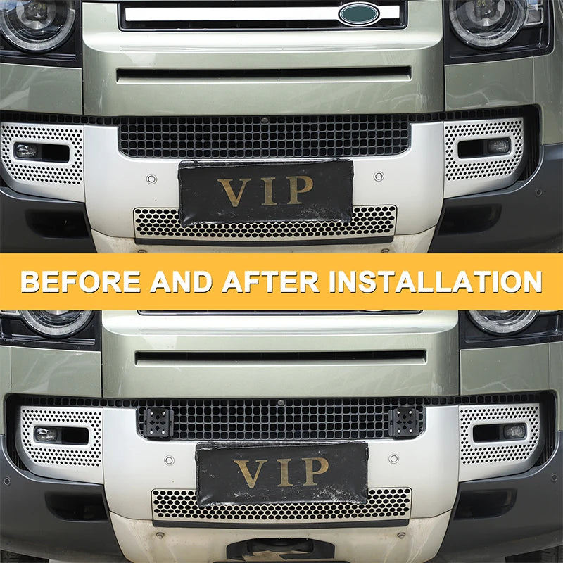 Karbon Çelik Siyah Ön Hava Izgarası Defender 90 110 130 İçin